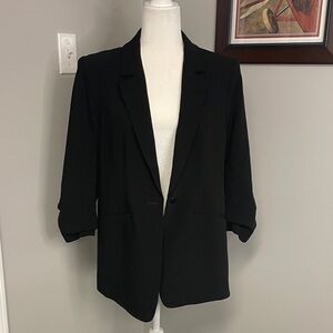 Cinq A Sept Black Crepe 'Khloe' Blazer Size 10 Career Formal Dressy Business